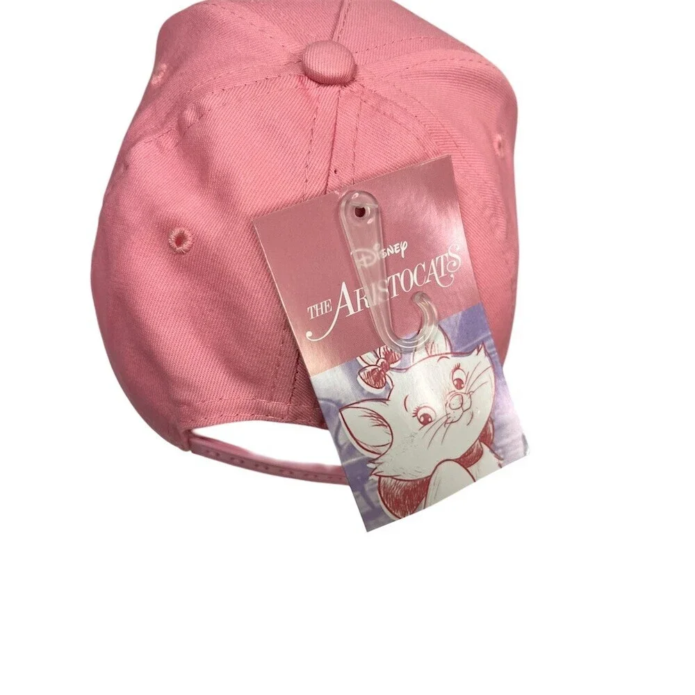 Disney The Aristocats Marie Baseball Cap Pink Adjustable Snapback Bow